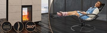 Northix Ležalnik z gugalnico, ergonomski, antracit