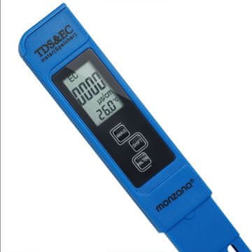 Northix Digitalni tester vode TDS meter z LCD zaslonom, priložena torbica
