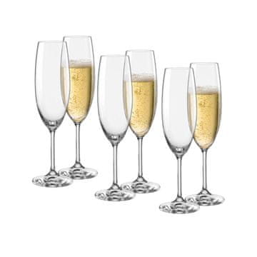 Bohemia Crystal Koziar za šampanjec Lara 220 ml 6 kosov
