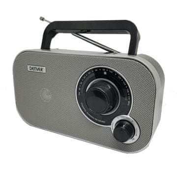 Denver Analogni FM radio Siva in črna