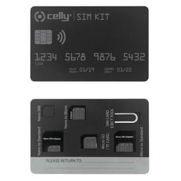 Celly Komplet SIM adapterji za kartico SIM 3 paket
