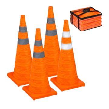 Northix Zložljivi stožci 70 cm v pakiranju 4 kosov
