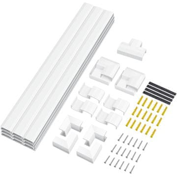 LogiLink Komplet kabelskih kanalov 67 delov Bela