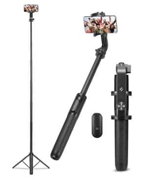 Spigen Tripod selfie palica, do 160 cm, črna (AMP05813)