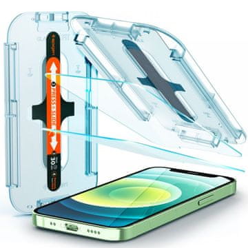 Spigen SPIGEN KALJENO STEKLO GLAS.TR EZ FIT ZA IPHONE 12 MINI 2-DELNO OJAČANO