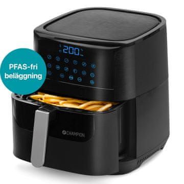 Champion Air Fryer XL Ceramic 5,5 L 1800 W AF600 Črna