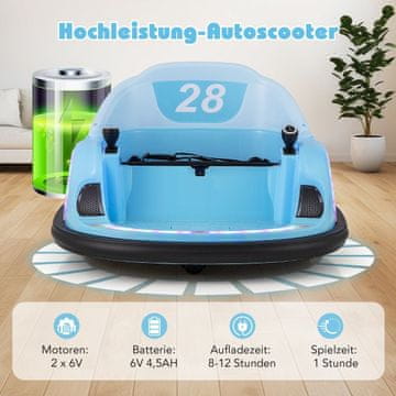Northix Odbojnik za otroke električni odbijač z utripajočimi LED lučmi modre barve