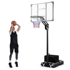 Northix Nastavljiv košarkarski koš 135-305 cm kovinska konstrukcija
