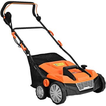 Northix Električni prezračevalnik trate 1800 W 2 ravni delovna globina 67 x 58 x 86 - 104 cm oranžna