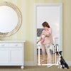 Vrata varnostna vrata baby 80-132cm kovinska stopniščna vrata brez vrtanja 80-130 x 2 x 76 cm bela