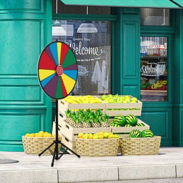 Northix 76 cm dolgo tekmovalno kolo, po višini nastavljivo loto kolo s stojalom, zapisljivo kolo sreče