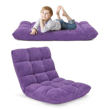 Northio Talni stol z nastavljivim naslonom Talni stol z naslonom 105 x 59 x 15 cm vijoličen