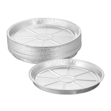 Northix Okrogli aluminijasti pladnji v kompletih po 25 kosov