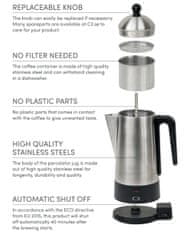 C+3 Percolator Design Brušeno nerjaveče jeklo 6kp