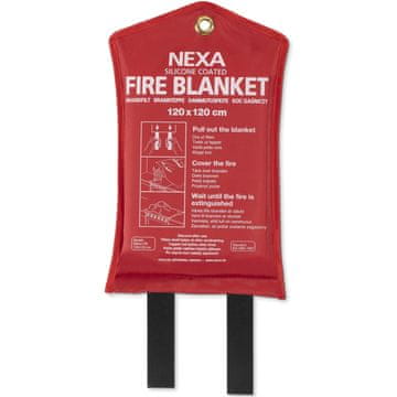 NEXA FB-120 RM Požarna odeja Silikonsko rdeča 120x120 cm