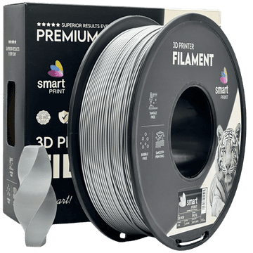 Smart Print 5x PETG Srebrna Filament 1.75 mm - Smart Print Vlažnost-Odporni PETG (1kg Kolut)