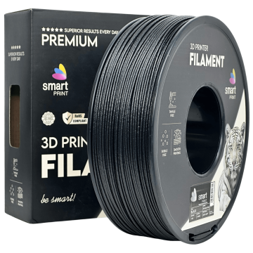 Smart Print 5x ASA steklena vlakna črna filament za 3D tiskalnik 1,75 mm - Smart Print, 1 kg kolut, UV obstojen, mat videz