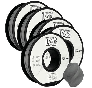 Professional Lab 5x PLA+ Srebrna Filament 1.75mm - Professional Lab za 3D Tisk (1kg Kolut)
