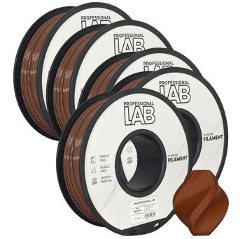 Professional Lab 5x PETG Rjava Filament 1.75 mm - Professional Lab Vlažnost-Odporni PETG (1kg Kolut)