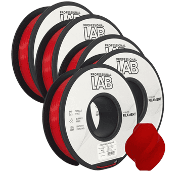 Professional Lab 5x HS‑PLA Rdeča Filament 1.75 mm - Professional Lab Visoko Hitrostni Filament za 3D Tisk (1kg Kolut)
