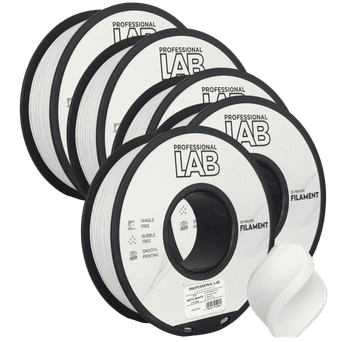 Professional Lab 5x PLA Meta Bela Filament 1.75 mm - Professional Lab Biološko Razgradljiv PLA (1kg Kolut)