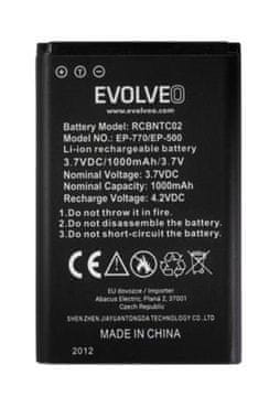 Evolveo originalna baterija 1000 mAh za EasyPhone FD/FP/FS/FM/FL (EP-500/501/700/770/771/800/801)