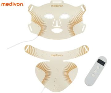 Medivon Lumi Max LED maska za obraz + daljinski upravljalnik, 3-v-1