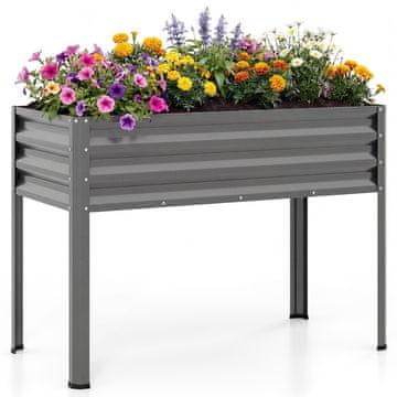 Northix Raised Garden Bed with Legs, Metal Elevated Planter, Grey