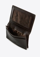 shumee Wittchen moški usnjen etui za vizitke z grbom, rjavo naravno usnje