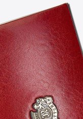 shumee Wittchen moški usnjen etui za vizitke z grbom, klasično rdeč, naravno usnje