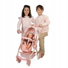 DeCuevas Voziček za punčke, 3v1, globok in za sprehajanje, DeCuevas Toys 80574