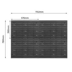 Kistenberg Delavniška plošča za orodje 1152 x 780 mm stenska