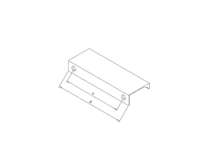 shumee UA06 aluminijast ročaj aluminijast ročaj za pohištvo, loft lahek, vzdržljiv UA06 120 cm 1180/1200