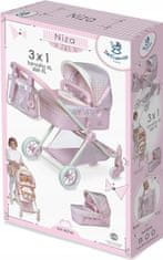DeCuevas Otroški voziček za punčke, 3v1, globok in za sprehajanje, Niza DeCuevas Toys 80746