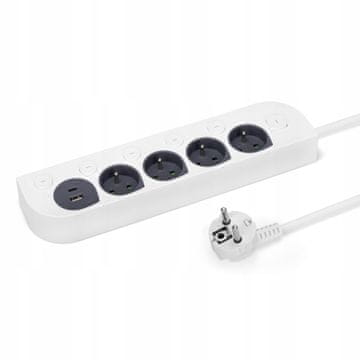 shumee Podaljšek 4 vtičnice + USB-A + USB-C MT143