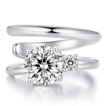 shumee Srebrni uhan z moissaniti 0,5 ct 0,03 ct