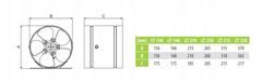 airRoxy Kanalski ventilator ARW 315 1350 m3/h