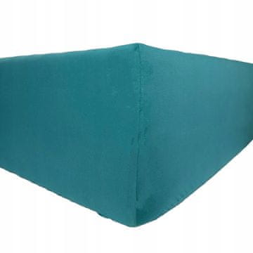 shumee Jersey Delux nastavljiva rjuha - Aqua 120x200 z elastiko, poljski izdelek