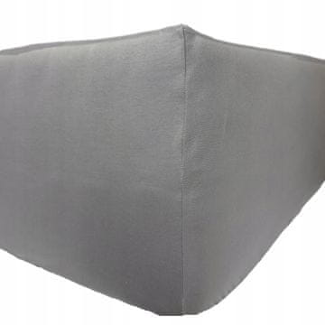 shumee Jersey Delux nastavljiva rjuha - jeklo 80x160 z elastiko, polirani izdelek