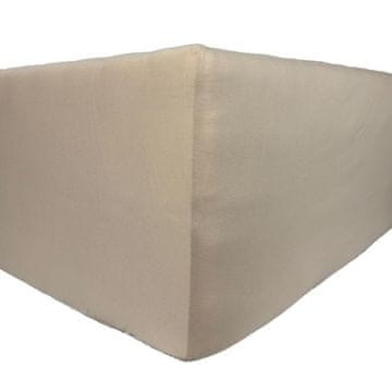shumee Jersey Delux nastavljiva rjuha - bež 140x200 z nastavljivim trakom, poljski izdelek