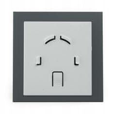 airRoxy Senzor vlage za ventilator dRim 100 HS iz sivega pleksi stekla, sijajni ventilator Plus, komplet plošč
