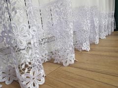 ASG Dolga voile zavesa, okrašena s 30 cm gipur čipko, 500 cm