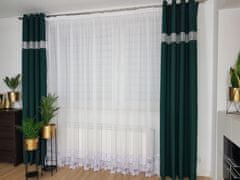 ASG Dolga voile zavesa, okrašena s 30 cm gipur čipko, 500 cm
