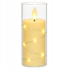 shumee LED sveča z dekorativnim učinkom plamena, vložek za svečo, na baterije 10 cm, 13 LED diod
