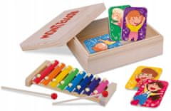Lisciani Leseni tamburin Lisciani Montessori BOX za sluh in urite svoj sluh!