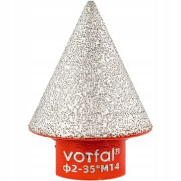 VORFAL Strugalo, stožčasti rezkar, luknjača, diamantni stožec, brusilna kamenina M14 2-35