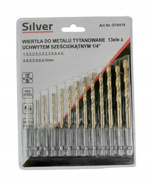 shumee Kovinski svedri HSS 1,5-6,5 mm za izvijač 13 kosov