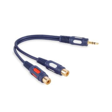 shumee Adapter 3,5" stereo vtič - 2x RCA cinch vtičnica vitalco (A2)
