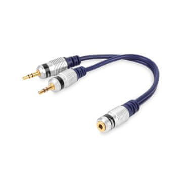shumee Adapter 3,5" stereo vtičnica - 2x 3,5" stereo vtič vitalco