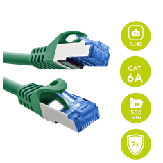 shumee Omrežni kabel RJ45 Cat.6A S/FTP 0,5 m, oklopljen, 10 Gb LSZH 500 MHz